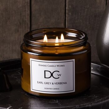 Handcrafted Earl Grey And Verbena Scented Candle 500ml, 4 of 4
