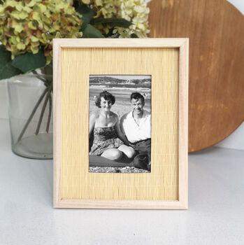 Textured Wooden Picture Frame For 4x6 Image, 3 of 5