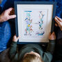 Personalised A To I Pastel Wildlife Letter Print, thumbnail 1 of 12