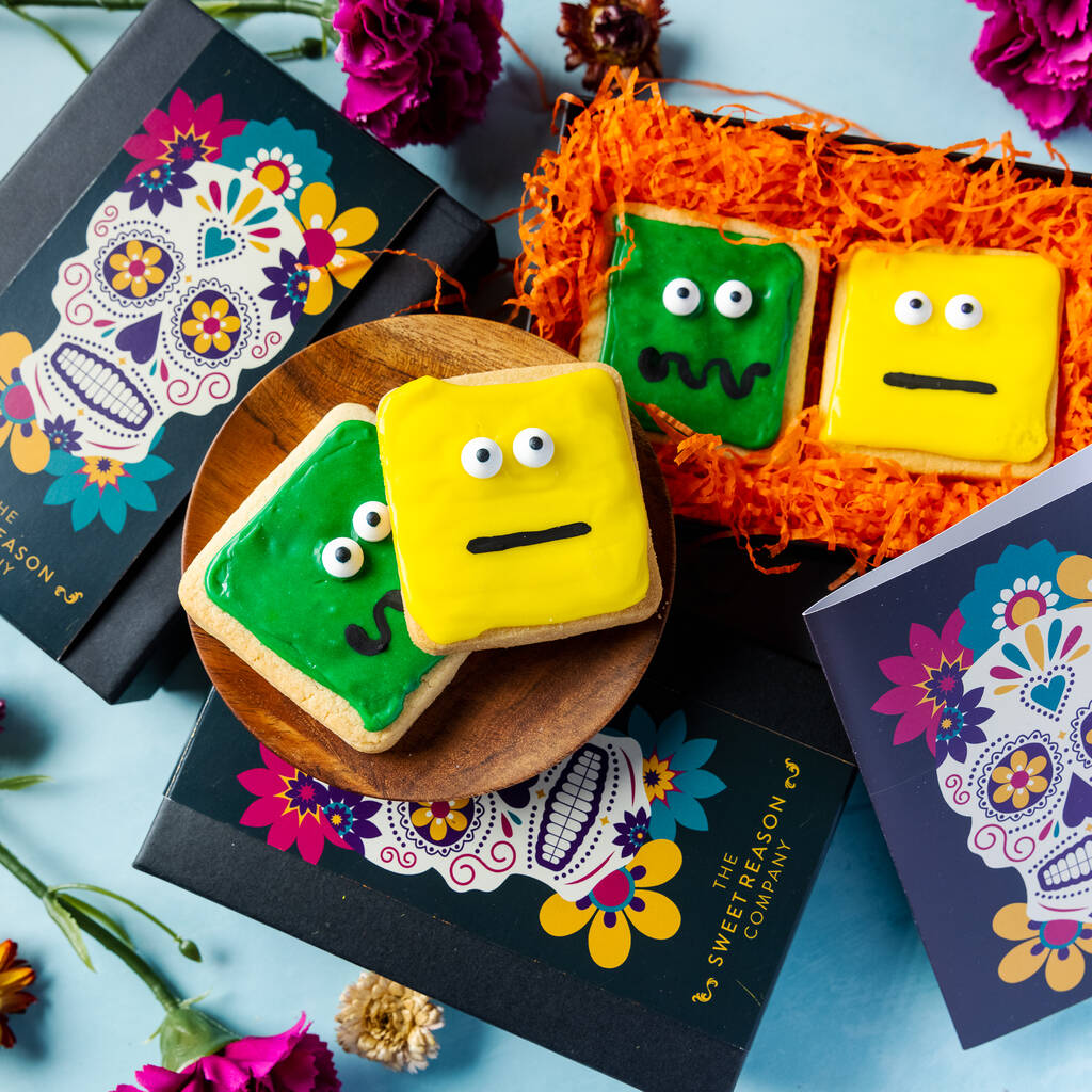 'Day Of The Dead' Luxury Monsters Biscuits By The Sweet Reason Company
