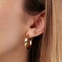 Twisted Ribbon Open Hoop Earrings, thumbnail 4 of 7