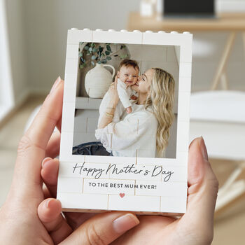 Personalised Photo Block Keepsake, Happy Mother's Day Gift For New Mums And First Mother's Day, 8 of 12