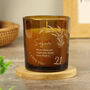 Personalised Birthday Amber Glass Candle – Vanilla Scented, thumbnail 3 of 8