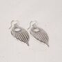 Handmade Feather Shaped Drop Earrings, thumbnail 4 of 6