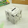 Personalised Abc Money Box – Baby Keepsake For Christening Or New Baby Gift, thumbnail 3 of 4