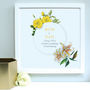 Personalised Anniversary Flowers Framed Print, thumbnail 1 of 8