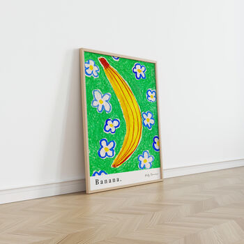 Banana Food Art Print Kitchen Fruit Poster, 2 of 12