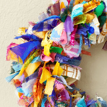 Recycled Sari Wreath, 5 of 5