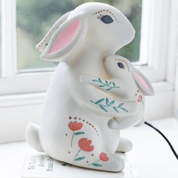 Personalised Mummy And Baby Rabbit Lamp, 2 of 4