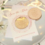 Sparkly Circle Wedding Save The Date Magnet And Card, thumbnail 1 of 11