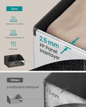 Six Piece Fabric Storage Boxes Wardrobe Bins, 5 of 6