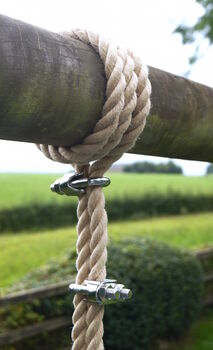 Personalised Round Oak Garden Rope Tree Swing, 7 of 7