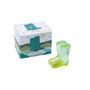 Glass Standing Pair Of Green Wellington Rubber Boots, thumbnail 2 of 2