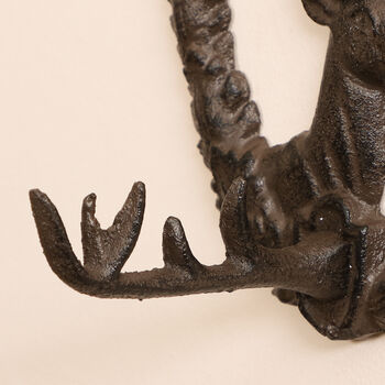 Highland Stag Cast Iron Wall Key Hook, 4 of 8