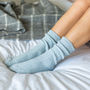 Blue Alpaca Bed Socks, thumbnail 2 of 2