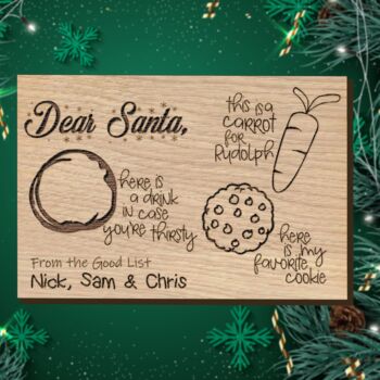 Personalised Christmas Eve Board For Santa And Rudolph, 5 of 12