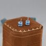 Natural Topaz Stud Earrings In Sterling Silver, thumbnail 3 of 12