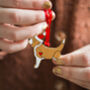 Beagle Enamel Christmas Tree Decoration, thumbnail 1 of 5