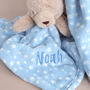 Personalised Blue Blanket And Comforter Set For Baby, thumbnail 3 of 6