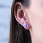 Sterling Silver Birthstone Earrings, thumbnail 8 of 8