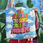 Problems And Clouds Rainbow Cotton Reversible Waterproof Canvas Tote Bag, thumbnail 6 of 8