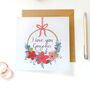 I Love You Handsome Card, Floral Wreath, thumbnail 1 of 4