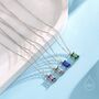 Sterling Silver Emerald Cut Cz Pendant Necklace, thumbnail 1 of 12