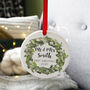 First Married Ceramic Wreath Christmas Decoration, thumbnail 9 of 10