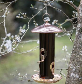 Personalised Black And Copper Bird Feeder, 4 of 4
