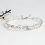 Hinged Sterling Silver Topaz And Pearl Bangle, thumbnail 2 of 7
