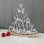 Wooden Rocking Merry Christmas Tree, thumbnail 2 of 3