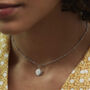 Initial Disc Choker Necklace Silver, Gold, thumbnail 2 of 6