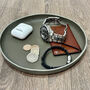 Personalised Grey 20cm Round Leather Accessory Tray, thumbnail 1 of 8
