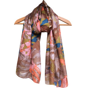 Large 'Verdi' Pure Silk Scarf By Wonderland Boutique