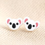 Sterling Silver Koala Bear Stud Earrings, thumbnail 1 of 4