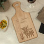 Personalised Highland Cow Paddle Chopping Board, thumbnail 3 of 3