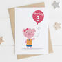 Cute Pig Personalised Birthday Age Card For Children, thumbnail 5 of 6