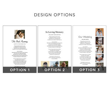 Wedding Photos And Poem Personalised Print, 2 of 10