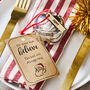 Personalised Believe Bell Christmas Place Setting, thumbnail 3 of 4