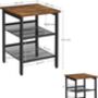 Set Of Two Industrial Side Table With Mesh Shelves, thumbnail 8 of 9