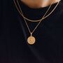 Men 18 K Gold Pendant Compass Pendant Gift, thumbnail 3 of 5
