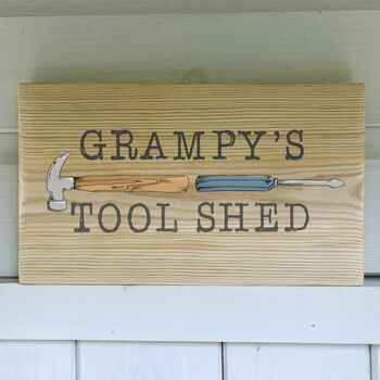 Personalised Wooden Tool Shed Sign, 3 of 3