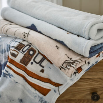 Coastal Fishing Village Textured Printed Soft Throw, 5 of 5