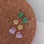 Hoops Earrings With Polymer Clay Charms, thumbnail 5 of 5