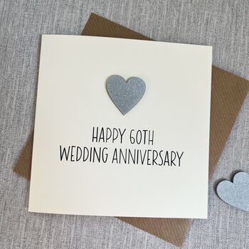 White Cotton Cards Petit Album 60e Anniversaire De Diamant