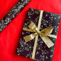 Luxury Black Mistletoe Christmas Wrapping Paper, thumbnail 3 of 4
