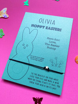 Kids Easter Card Gift With Bracelet And Bunny Craft, 5 of 8