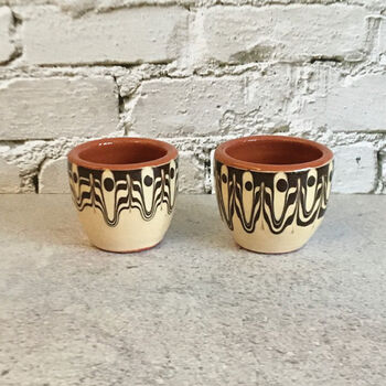 Stoneware Egg Cups Set In Sand Colour, 6 of 6
