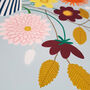 Bouquet In Striped Vase Art Print, thumbnail 2 of 2