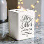 Personalised Mr And Mrs Wooden Tea Light, thumbnail 1 of 4